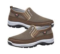 Tytlyworth Men's Orthopedic Shoes - Men's Slip on Shoes with Arch Support | Leisure Vintage Walking Orthopedic Sneakers for Extra Cushioning and Foot Relief Brown