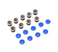 TYTOGE 10 Set PTFE Pneumatic Valve Connector Head, Small Size Lightweight Easy Install for Extruder 3D Printer Accessories, with Quick Installation Blue Caps