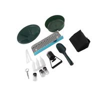TYTOGE 12 Inch Gold Panning Sluice Box, Aluminum Alloy Portable Prospecting Kit with Drawstring Backpack, for Rivers Creeks Gold Mining Dredging