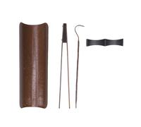 TYTOGE 4 in 1 Kungfu Tea Set Copper Tea Scoop Tea Clip Teaspoon Chinese Tea Tool Set Ceremony Accessories for Home Restaurant