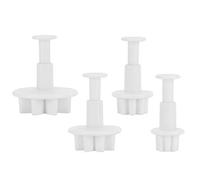 TYTOGE 4Pcs Flower Cake Decorating Molds, Fondant Cutter Mold Set for DIY Baking, with Food Grade Plastic, Easy to Clean
