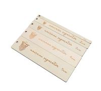 TYTOGE 5pcs Macrame Board Auxiliary Rulers, Clear Scale Engraved Patterns Wooden Macrame Separator Tool with 1cm to 5cm Width, for Precise Designs