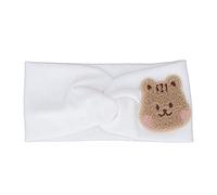 TYTOGE Baby Headbands, Soft Cotton Super Stretchy Cartoon Animal Pattern Head Protection Wrap with High Elasticity Design for Toddlers Newborns Kids 0-8 Years (White)