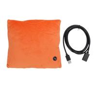 TYTOGE Heated Throw Pillow, Quick Heating 3 Temperature Settings Soft Velvet 7D Cotton Lining Electric Heating Pillow for Hand Abdominal Lumbar Neck Warming (Orange)