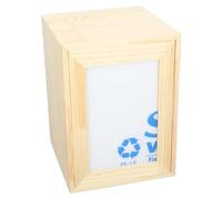TYTOGE Pet Memorial Urns Wooden Funeral Urns for Dog Cat Ashes Keepsake Box with Photo Frame (Original Wood Color)