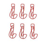 TYTOGE Question Mark Shaped Paper Clips, 100Pcs Iron Metal Bookmarks Clamps for Organizing Files, with Storage Box, for Office School Home Supplies (Red)