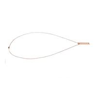 TYTOGE Stainless Steel Mindful Breathing Necklace, Reduces Stress Anxiety Relief Portable Breathwork Tool with 5-10-10 Breathing Guide for Women Men (Rosy Gold)