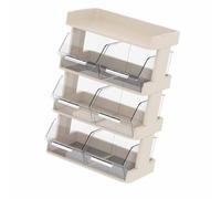 TYTOGE Tea bag organizer, multilayer storage rack for tea bags coffee capsules and cups, with simple practical design, for office or room countertop (4 Layer 30x17x42.5cm)