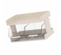 TYTOGE Tea bag organizer, multilayer storage rack for tea bags coffee capsules and cups, with simple practical design, for office or room countertop (2 Layer 30x17x16.5cm)