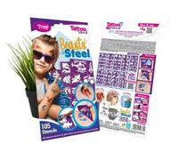 TyToo Glitter Tattoo Stencil Set - Reusable Templates for Children & Adults - EU Design, Skin-Friendly, Perfect for Parties, Children's Make-Up & Body Painting (Beasts & Steel)