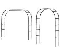 Tytroy Reconfigurable & Easy-to-Assemble Metal Outdoor & Indoor 7'6" Xmas Arch Garden or Wedding Arch Arbor for Wedding Bridal Party Elegant Decorations & Garden Climbing Plants Vines (Black 1PC)