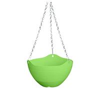 TYTUOO Colorful Hanging Plastic Flower Pots Garden Hanging Pots For Plants Small Size 21x13cm round Flower Outdoor (D, B)