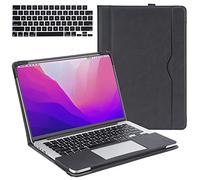 TYTX Case Compatible with MacBook Pro 14 inch M4 M3 M2 M1 A3112 A3185 A3401 A2918 A2992 A2779 A2442 Released in 2021-2024, Protective Leather Laptop Case Folio Book Cover with Keyboard Cover, Black