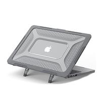 TYTX Compatible with MacBook Air 13.6 inch Case M4 M3 M2 2025 2024 2022 A3240 A3113 A2681 Mac Book Air 13.6 inch, Hard Shell Case for MacBook Air 13.6 Shockproof Cover Fold Kickstand, Grey