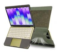 TYTX Leather Case for MacBook NEO 13 inch 2026 A3404 with A18 Pro, Green | Protective PU Leather Cover with Vents & Stand, Pen Holder,Paper Pocket