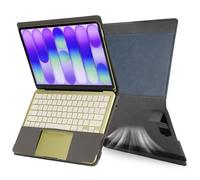 TYTX Leather Case for MacBook NEO 13 inch 2026 A3404 with A18 Pro, Grey | Protective PU Leather Cover with Vents & Stand, Pen Holder,Paper Pocket