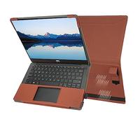 TYTX PU Leather Case Compatible with 13.3" Dell XPS 13 9370 9380 9305 7390 (Non-2-in-1, 2018-2022), Slim Folio Cover with Soft Lining, Vents & Stand Function, Brown