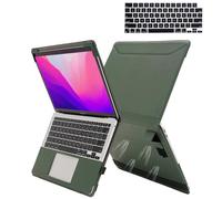 TYTX PU Leather Case Compatible with MacBook Pro 14 inch 2024-2021 Release M3 A2918 A2992 M2 A2779 M1 A2442 Pro Max Chip with Heat-Vent and Stand Function, Laptop Sleeve with Keyboard Cover, Green
