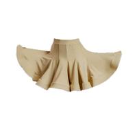 Tytyozay Girls Latin Dance Skirt, Women Stage Performance Practice Clothing Latin Ballroom Dancing Skirt Children's Pleated Dance Skirt Rumba Samba Salsa Dancewear,Yellow,130