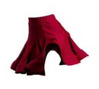 Tytyozay Girls Latin Dance Skirt, Women Stage Performance Practice Clothing Latin Ballroom Dancing Skirt Children's Pleated Dance Skirt Rumba Samba Salsa Dancewear,Red,160