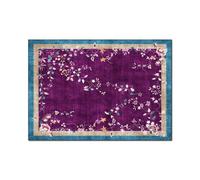 Tytyozay Living Room Carpet, New Chinese Style Outdoor Area Rug Washable Modern Bedside Floor Mat Modern Children's Room Non-Slip Carpet,Purple,160x230cm(63x91inch)