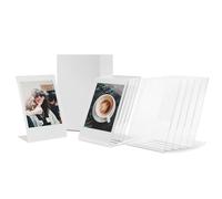 TYUANDOUER 2x3 Mini Photo Frames Holder for Fujifilm Instax 3-inch Film, Desk Stand Up Display Picture Frames for Instax Mini EVO/12/11/Liplay/41/99/40/SE, Small Acrylic Frame for Polaroid (10 Packs)