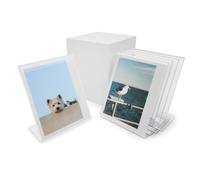 TYUANDOUER 3.5x4.25 Inch Mini Photo Frame Holder for Polaroid Now i-Type/600/SX-70, Acrylic Picture Frame for Polaroid OneStep+/Instax Wide 400/300/200/210/ Films, Desktop Mini Photo Display (5 Packs)