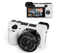 TYUANDOUER A6400 A6300 Camera Case & LCD Screen Protector Accessories Kit, Soft Silicone Case for Sony Alpha A6400 A6300 Digital Camera, Body Cover for A6400 A6300 with Grip - White