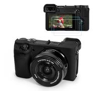 TYUANDOUER A6400 A6300 Camera Case & LCD Screen Protector Accessories Kit, Soft Silicone Case for Sony Alpha A6400 A6300 Digital Camera, Body Cover for A6400 A6300 with Grip - Black