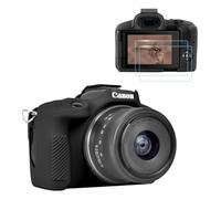 TYUANDOUER EOS R50 Camera Case & LCD Screen Protector Accessories Kit, Soft Silicone Case for Canon EOS R50 Camera, Lightweight Skin Body Case Protective Cover for EOS R50 - Black