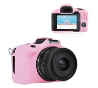 TYUANDOUER EOS R50 Camera Case & LCD Screen Protector Accessories Kit, Soft Silicone Case for Canon EOS R50 Camera, Lightweight Skin Body Case Protective Cover for EOS R50 - Pink