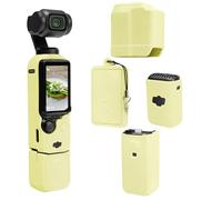 TYUANDOUER Protective Case for DJI Osmo Pocket 3 / Xtra Muse Camera, Soft Silicone Cover with Screen & Mic Protection, Lightweight, Anti-Scratch, Slim Fit Skin Accessories for Pocket 3 - Yellow