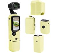 TYUANDOUER Protective Case for DJI Osmo Pocket 3 / Xtra Muse Camera, Soft Silicone Cover with Screen & Mic Protection, Lightweight, Anti-Scratch, Slim Fit Skin Accessories for Pocket 3 - Yellow
