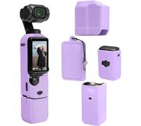 TYUANDOUER Protective Case for DJI Osmo Pocket 3 / Xtra Muse Camera, Soft Silicone Cover with Screen & Mic Protection, Lightweight, Anti-Scratch, Slim Fit Skin Accessories for Pocket 3 - Purple
