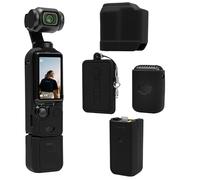 TYUANDOUER Protective Case for DJI Osmo Pocket 3 / Xtra Muse Camera, Soft Silicone Grip Cover with Screen Protection & Mic, Lightweight, Anti-Scratch, for Travel, Vlogging, Daily Filming - Black