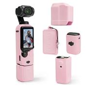 TYUANDOUER Protective Case for DJI Osmo Pocket 3 / Xtra Muse Camera, Soft Silicone Grip Cover with Screen & Mic Protection, Lightweight, Anti-Scratch, Slim Fit Skin Accessories for Pocket 3 - Pink
