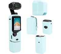 TYUANDOUER Protective Case for DJI Osmo Pocket 3 / Xtra Muse Camera, Soft Silicone Grip Cover with Screen & Mic Protection, Lightweight, Anti-Scratch, Slim Fit Skin Accessories for Pocket 3 - Blue
