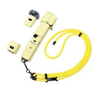 TYUANDOUER Protective Silicone Case & Adjustable Lanyard for DJI Osmo Pocket 3 / Xtra Muse, Soft Anti-Scratch Grip with Screen Protection, Lightweight Hands-Free Carry for Travel, Vlogging - Yellow