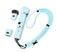 TYUANDOUER Protective Silicone Case & Adjustable Lanyard for DJI Osmo Pocket 3 / Xtra Muse, Soft Anti-Scratch Grip with Screen Protection, Lightweight Hands-Free Carry for Travel, Vlogging - Blue