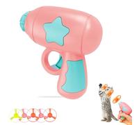 Tyuanjiarui Light-Up Flying Disc Cat Toys Set, Interactive LED Glowing Flying Disc Cat Toy, Interactive Cats Playing Tracking Toys for Chasing Training with 5 Discs - Color is Random (Pink)