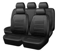 TYUIGHF 9 Pcs Car Seat Covers Full Set, for Ford Puma Gen-E 2025 Leather Car Seat Cover Full Set,Waterproof Airbag Compatible, Interior Accessories,Black