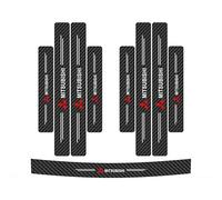 TYUIGHF 9pcs Car Door Sill Protector, for Mitsubishi L200 Barbarian X-L200 Door Entry Guards Sill Scuff Cover Panel Step Protector,Welcome Pedal Decor Accessories