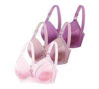 TYUIOP Mastectomy Bras Seamless Bras for Women UK Padded Mastectomy Bras with Pockets Bra Extenders 3 Hooks Extra Long Push up Stick on Bra Women's Sexy Deep Scoop Neck Double Lined