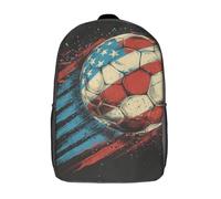 TYUIOPASDFG 17inch Star-Stripe Football Breathable School Bag, Unisex Secondary School Backpack for Teen Boys And Girls, Ergonomic Rucksack with Padded Back Support & Multi-Pocket Design