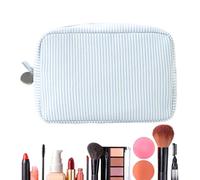 TYUKXJH 2 Pieces 22 x 15 x 9 cm Capacity Versatile Accessory for Women, Aesthetic Case with Zip, Elegant and Portable Makeup Bag Great for Camping, Beach, Gym, Work and Daily Use, azul, Consulte la