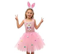 TYUKXJH Easter Dresses for Girls, Durable and Adjustable Outfit - Bunny Dress for Girls - Easter Party Indoor Role Play Photography Stage Show Birthday