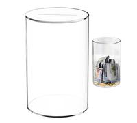 TYUKXJH Money Box Acrylic, Unopenable Clear Saving Jar, Cylinder Money Tin Transparent Moneys Savings Box With Lid, For Kids Adults Saving Cash Or Coin (S/M/L)