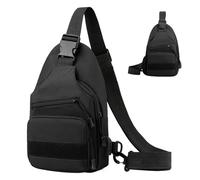 TYUKXJH Outdoor Waterproof Shoulder Bag 17x29cm with Built-in Battery, Waterproof Waist Pack for Outdoor Sports, Perfect for Hiking, CityTrip and Outdoor Activities, Compact Design, Black, Se référer