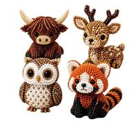 TYUKXJH Tiny 3D Beaded Animal DIY Set, ABS, DIY Animal 3D Beading Kit with Colorful Beads and Instructions, Bead Embroidery Kits, Creative Arts & Crafts Gift for Adults Kids
