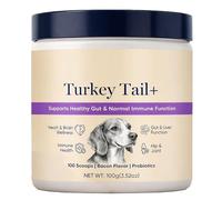 TYUKXJH Turkey Tail Mushroom For Dogs, Dog Digestive Health Supplements, Dog Supplements For Digestion - Bacon Flavor Gut Supports Puppy Health Supplies, For Small Medium Large Old Breeds All Ages